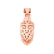 Brass Ice Pick Pinch Bails, Rose Gold, 18.5mm, Hole: 5x4mm
