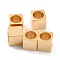 Brass Spacer Beads, Cadmium Free & Lead Free, Long-Lasting Plated, Cube with Round Hole, Real 24K Gold Plated, 5x5x5mm, Hole: 4mm