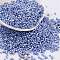 Baking Paint Glass Seed Beads, Cylinder, Light Steel Blue, 2x1.5mm, Hole: 1mm, about 50398pcs/pound