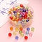 50Pcs Transparent Acrylic Beads, Mixed Color, 10x2mm