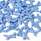 Opaque Acrylic Beads, Bowknot, Cornflower Blue, 20x34x5.5mm, Hole: 1.8mm, about 435pcs/500g