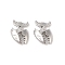 Brass Pendants, Cadmium Free & Nickel Free & Lead Free, Fish, Real Platinum Plated, 18.5x13x3mm, Hole: 1.8mm