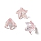 Transparent Acrylic Bead Caps, Lily Flower, Pink, 16x12mm, Hole: 1.2mm, 825pcs/500g