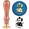 Brass Wax Seal Stamp with Handle, for DIY Scrapbooking, Elephant Pattern, 3.5x1.18 inch(8.9x3cm)