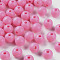 Opaque Acrylic Beads, Round, Hot Pink, 8x7mm, Hole: 2mm, about 1745pcs/500g