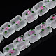 Handmade Frosted Lampwork Beads Strands&nbsp;LAMP-N021-38F-1