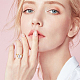 4Pcs 2 Colors Brass Adjustable Ring Findings&nbsp;KK-BBC0023-71-6