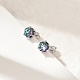 925 Sterling Silver Moissanite Rhinestone Stud Earrings&nbsp;EJEW-U042-05P-04-4