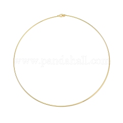 304 Stainless Steel Choker Necklaces, Lead Free & Cadmium Free, Real 18K Gold Plated, Inner Diameter: 5.18 inch(13.15cm)