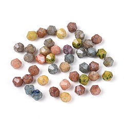 Picasso Baking Paint Glass Beads, Bicone, Mixed Color, 4x4.5mm, Hole: 1~1.2mm