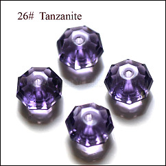 K9 Glass, Imitation Austrian Crystal Beads, Grade AAA, Faceted, Octagon, Blue Violet, 8x5mm, Hole: 0.9~1mm