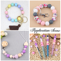 120Pcs 8 Styles Food Grade Eco-Friendly Silicone Focal Beads&nbsp;SIL-PA0001-02