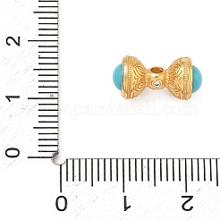 Brass Micro Pave Clear Cubic Zirconia Beads&nbsp;KK-F934-01F-G