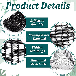 Polyester Rhinestones Fabric&nbsp;DIY-WH0578-42A