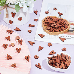 200Pcs 2 Styles Wood Buttons&nbsp;FIND-GO0001-91