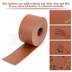 2M Flat Single Face Lychee Pattern Imitation Leather Band&nbsp;LC-WH0010-02B-03