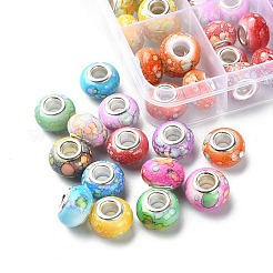 60pcs 10 Colors Opaque Resin European Beads&nbsp;RPDL-YW0001-03