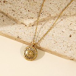 Brass Evil Eye Pendant Necklaces&nbsp;JK0214