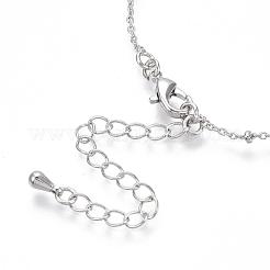 Long-Lasting Plated Brass Cable Chain Necklaces&nbsp;NJEW-K112-09P-NF