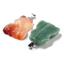 Natural & Synthetic Mixed Gemstone Pendants&nbsp;G-P520-10P