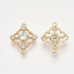 Brass Cubic Zirconia Links&nbsp;KK-T038-551E-NF