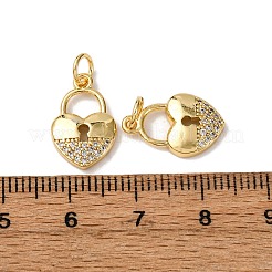 Brass Micro Pave Clear Cubic Zirconia Pendants&nbsp;KK-A270-03A-G