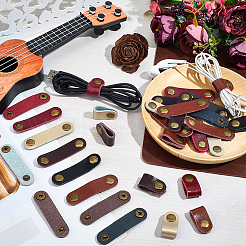 30Pcs 5 Colors Cowhide Leather Cord Organizers&nbsp;AJEW-CL0002-34