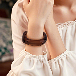 2Pcs 2 Colors Imitation Marble Acrylic Bangle for Women&nbsp;BJEW-HY0002-04A