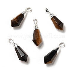 Natural Mixed Stone Pointed Pendants&nbsp;G-P474-02S