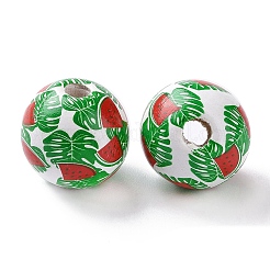 Summer Hawaii Theme Schima Wood European Beads&nbsp;WOOD-G015-02A