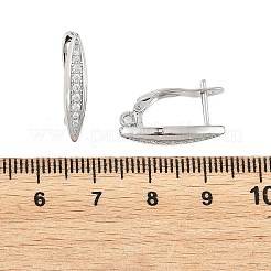 SHEGRACE Brass Micro Pave Cubic Zirconia Hoop Earring Findings&nbsp;XGRQ79867-941P