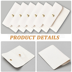 6Pcs PVC Jewelry Storage Bags with Golden Tone Alloy Snap Buttons&nbsp;ABAG-CL0001-16