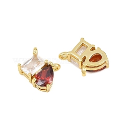 Brass Pave Cubic Zirconia Charms&nbsp;CU-CBA6A75-03G-03
