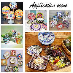 Glitter Glass Cabochons&nbsp;GLAA-FH0001-02C