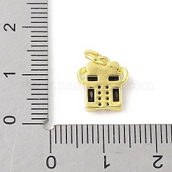 Brass Micro Pave Cubic Zirconia Pendants&nbsp;KK-Z101-02G-04