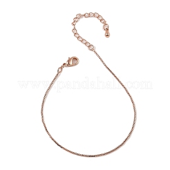 Rack Plating Brass Box Chain Bracelets for Women&nbsp;BJEW-G735-02RG