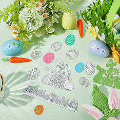 2 Styles Easter Egg & Rabbit Cutting Dies Stencils&nbsp;DIY-CP0012-03