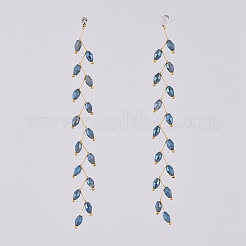 Electroplate Glass Beads Dangle Stud Earrings&nbsp;EJEW-JE03820-06