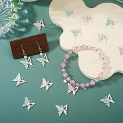 20Pcs 4 Colors Alloy Enamel Pendants&nbsp;ENAM-TA0003-29S