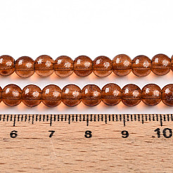 Transparent Spray Painted Glass Bead Strands&nbsp;DGLA-R050-6mm-12
