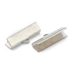 Non-Tarnish 304 Stainless Steel Ribbon Crimp Ends&nbsp;STAS-H158-B01-P