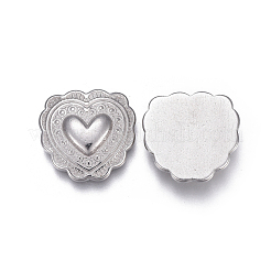 Tarnish Resistant 304 Stainless Steel Cabochons&nbsp;X-STAS-F207-01P-B