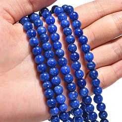 Natural Mashan Jade Round Beads Strands&nbsp;G-D263-6mm-XS08