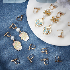 20Pcs Brass Clip-on Earring Findings&nbsp;KK-BBC0004-83