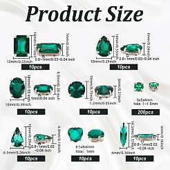 270Pcs 8 Style Gradient Color Sew on Rhinestone&nbsp;DIY-OC0010-34