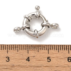 Rack Plating Brass Spring Ring Clasps&nbsp;KK-L220-051B-P