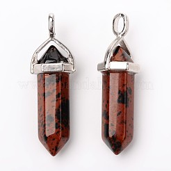 Synthetic Mahogany Obsidian Pointed Pendants&nbsp;G-F295-03F