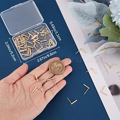 30pcs Brass Stud Earring Findings&nbsp;KK-CN0002-05