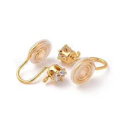 Brass Micro Pave Cubic Zirconia Ear Cuff Findings&nbsp;LS-KK-F898-15D-G