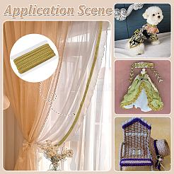 Polyester Curtain Lace Trimmer Ribbon&nbsp;DIY-WH0700-05C